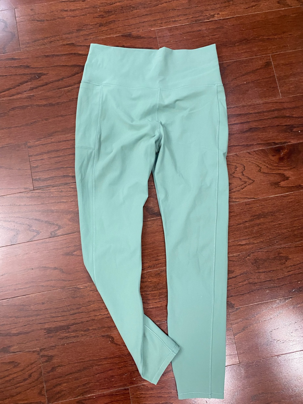 Vuori  Leggings Womens L Green High Rise Ankle Pockets Yoga Gym - Picture 2 of 3